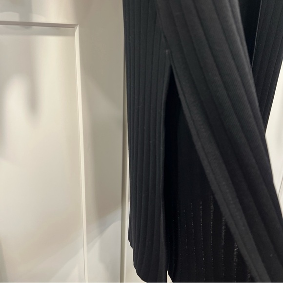 Misook Textured Black Duster Jacket 1X Vintage Cardigan 90’s Open Front Casual - Picture 4 of 11